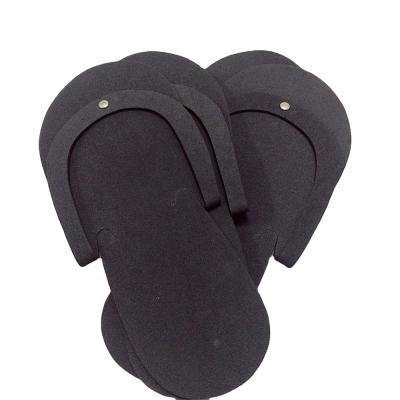 China Nail Beauty Salon Disposable Black Color Slipper Pedicure Flip Flop For Salon Spa for sale