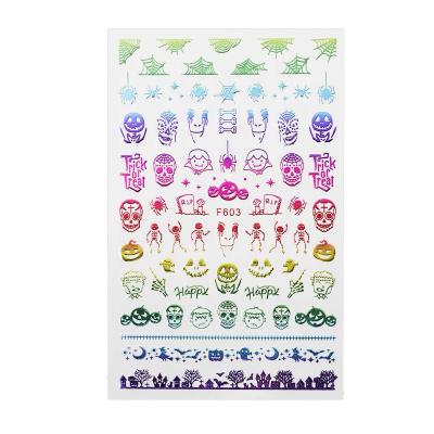 China Easy Apply 2021 Hot Selling Nail Sticker Multi-design DIY Halloween Stickers Professional Nail Art Decoration for sale