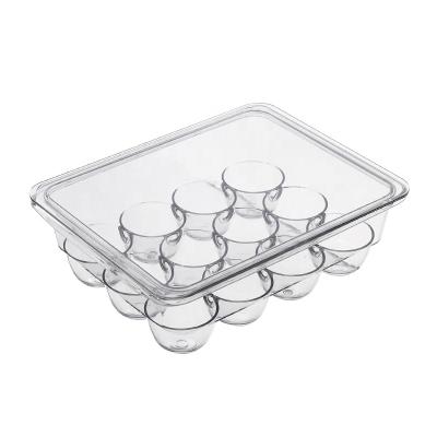 China 2021 New Simple Transparent Maintain Freshness Plastic Egg Box Egg Tray for sale