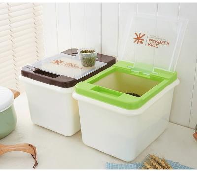 China Sustainable Cheap Grain Storage Bucket Household Plastic Waterproof Moisture Proof Kitchenware Sealed Barrel for sale