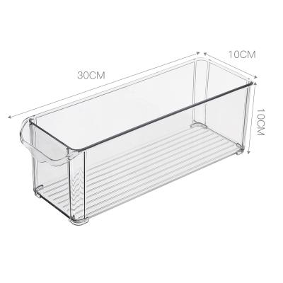 China 2021 Plastic Freshness Preservation Food Container Organizer Shelves Kitchen Refrigerator Storage Box Slide Freezers Fridge Space Savers for sale