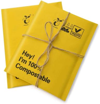 China Custom 100% Biodegradable Bubble Mailers Compostable Mailers Shipping Compostable Poly Padded Envelope Mailing Bags for sale