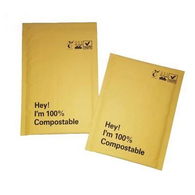 China Hot Selling Custom Made Durable Compostable Bubble Paper Bubble High Quality Express Delivery Compostable Shipping Bags Compostable Shockproof Bags for sale