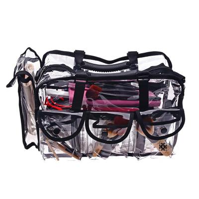 China Fashion Wholesale Women's Tool Multi-Function Cosmetic Storage Bag Transparent Large Capacity PVC Multi-Layer Cosmetic Bag for sale