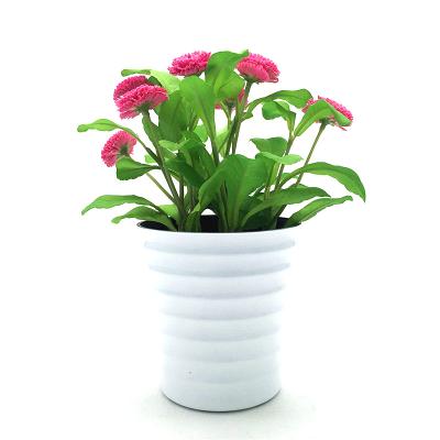 China Trend Eco-friendly Products Decoration Garden Flower Pots Indoor Simple European Style Colored Plastic Flower Pots for sale