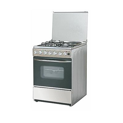 China Household 51L Oven With 2 Gas Burners And Hot Plate 2 Fee Position Electric Oven for sale