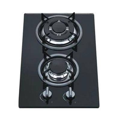 China Hotel Safety Device Optional Pulse Ignition Tempered Glass Integrated Gas Hob for sale