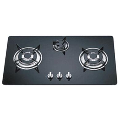 China 2019 Hot Sales Hotel Gas Hob Tempered Glass Top 3 Burners Gas Cooker for sale