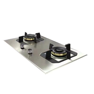 China High Quality Hotel LPG/NG 5.2/5.2kw Stainless Steel Gas Stove 2 Built-in Burner for sale