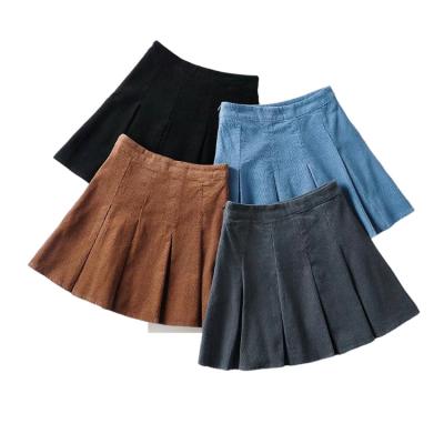 China 2022 Para de faldas para mujeres custom factory price OEM anti-static summer knit pleated skirt simple mini high waisted skirt girls women for sale