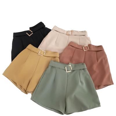 China 2022 Anti-wrinkle Chiffon wide leg summer high waist casual shorts for women mujeres de Para de cortos Pantalones for sale