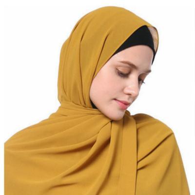 China 2022 Wholesale Muslim Ladies Head Scarf Solid Color Long Instant Head Scarf Women Niqab Other Ethnic Chiffon Hijab Scarves And Shawls for sale