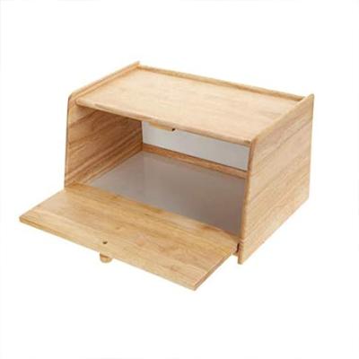 China Stockable Simple Design Quantitative Food Storage, Bread Food Storage Container, Natural Bamboo Bread Box for sale