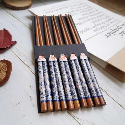 China Japanese style viable bamboo chopsticks set in 5 pairs and 10 pairs for sale