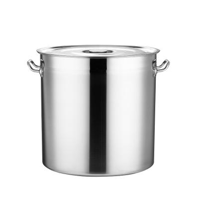 China Factory Supply 2.6 Stainless Steel Tilted Soup Bucket Modern Simple American Style Large Size Stock Pot Hotel Products for sale