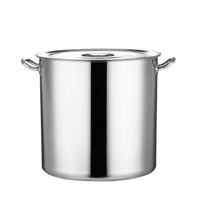 China Modern Simple Slanted Soup Bucket Large Stainless Steel 2.6 Size Stock Pot Stainless Steel Lid Customized OEM for sale