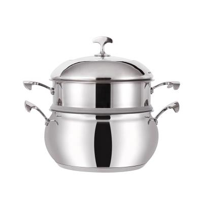 China Sustainable Hot Selling Fuxiang 304 Stainless Steel 2 in 1 Steamer Pot with Combination Lid for Household Kitchen and Restaurant for sale