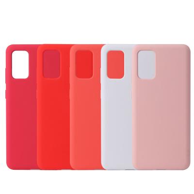 China Shockproof Liquid Silicone Candy Color Phone Case For Samsung Galaxy Note 20 S10 S20 Ultra S21 Plus A51 A71 A31 Soft Back Phone Cover Cases for sale