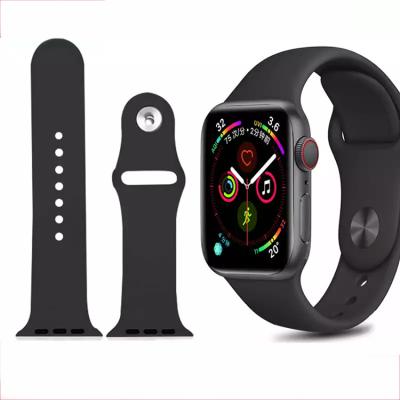 China Newest Original Adjustable Silicone Watch Bands For Apple Watch 38mm 42mm 44mm 40mm Sports Strap Rubber Watch Strap for sale