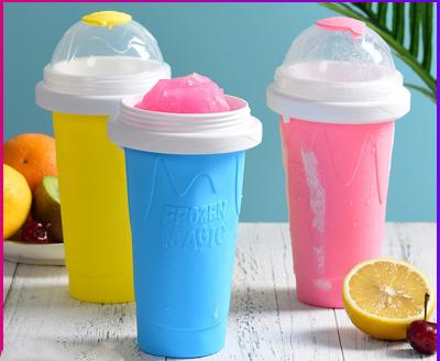 China Disposable Factory Price Cheap Silicone Ice Cream Smoothies Making Cup Silicone Smoothies Cup for sale