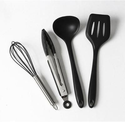 China Sustainable Kitchen Utensils Silicone Food Grade Heat Resistant Cookware Set 10Pcs for sale