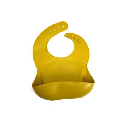 China Waterproof Silicon Silicone Baby Bib With With Food Catcher for sale