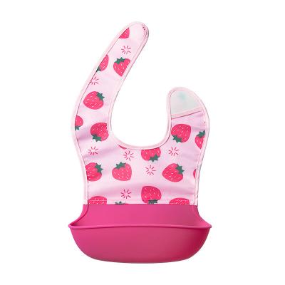 China BPA Free Silicone Washable Waterproof Baby Bib Three-Dimensional Baby Bib for sale