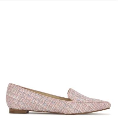 China Pink wovean point toe flats for women and guys for sale