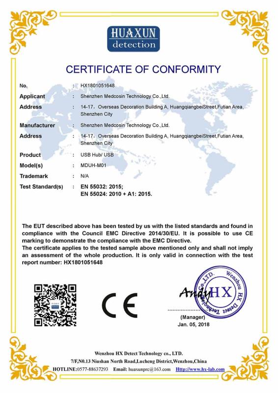 CE - Shenzhen Medcosin Technology Ltd.