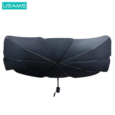 China Silver Glue + Itanium Pongee Cloth USAMS US-ZB235 Car Sun Shade Protector Sunshade Covers Interior Windshield Protector Accessories for sale