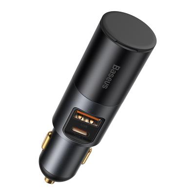 China 120W Baseus Hand Cigarette Lighter Expansion U+C 120W Quick HUB Port Car Charger Set for sale