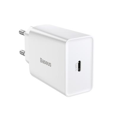 China EU Type Mini Quick USB Mobile Phone Speed ​​1C 20W C Palladium Phone Travel Wall Charger For Baseus for sale