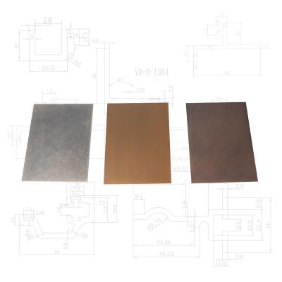 China Building For Coating Silver Gloss Thin Texture Relief Wood Grain Color Coated Film Wood Grain Blue Aluminum Plate for sale