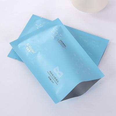 China Moisture Proof Custom Design 3 Eye Cream Face Mask Sheet Face Mask Aluminum Foil Seal Pouch Resealable Frosted Matte Glossy 3 Packing Bags for sale