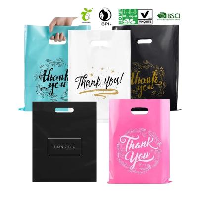 China Wholesale Moisture Proof Patch Handle Shopping Bags Wholesale Thank You Bags For Goodie Bags, Party, Stores, Boutique, Clothes for sale