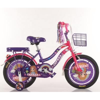 China Beautiful steel kid's bike with cartoon pictures on them Children's bicycle equipped with pedals for sale