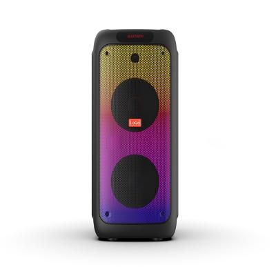 China Phone Operate BT Power Speakers Double 8 Inch Big Power Outdoor Party Active Wireless Big Sound Material for sale