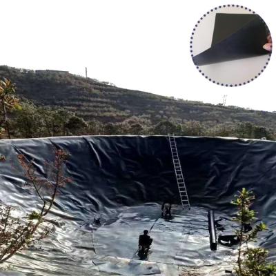 China Glanzige/gefabriceerde HDPE-geomembrane-liner voor vijvervismeer stortplaats Dam Zwart/wit Te koop