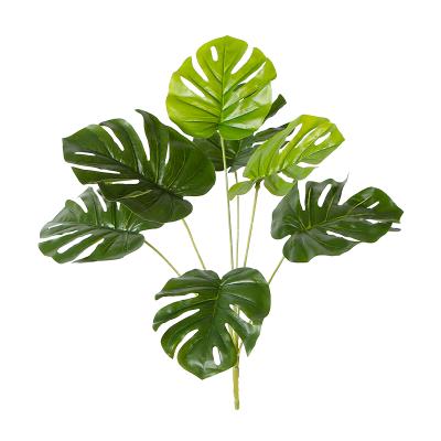 China Plastic Best Selling 7 Head 40cm Artificial Monstera Leaves Bundle For Indoor Decor for sale