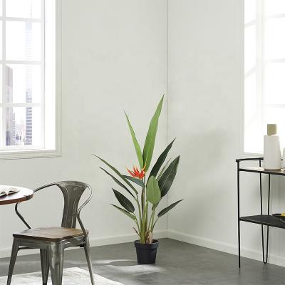 China New Arrivals 120cm PVC Artificial Paradise Strelitzia Artificial Bird For Home Decor for sale