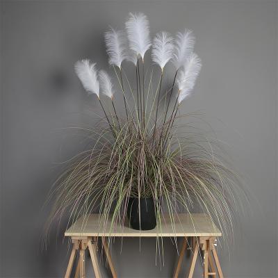 China Factory Wholesale Artificial Flower Wedding Decoration PVC 137cm Artificial Tubular Pot Landscape Flower Home Decor for sale