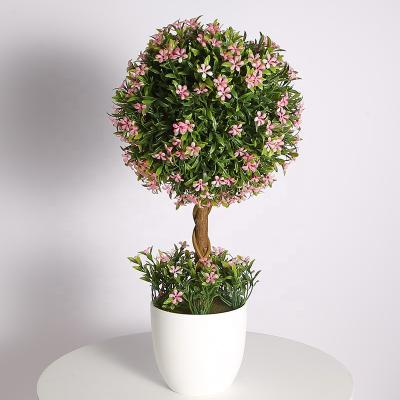 China High Quality PVC Artificial Stock Bonsai 43cm Artificial Desktop Decorative Plant To Small Mini for sale