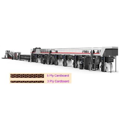 China Food 3/5/7 Layer Corrugated Cardboard Carton Box Production Line for sale