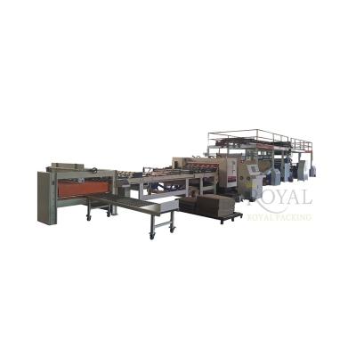 China 1200/1400/1600/1800/2000/2200mm Complete 2 Ply Corrugated Cardboard Carton Box Machine Production Line for sale