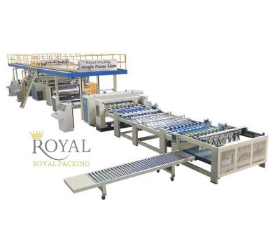 China 1200/1400/1600/1800/2000/2200mm single facer line | 2 Ply Flute Cardboard Making Machinery for sale