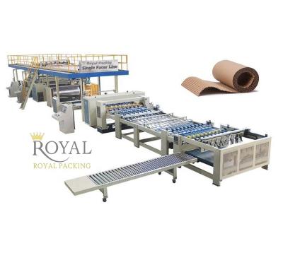 China 1200/1400/1600/1800/2000/2200mm Single Face Flute Carton Machine Single Facer Corrugated Line for sale