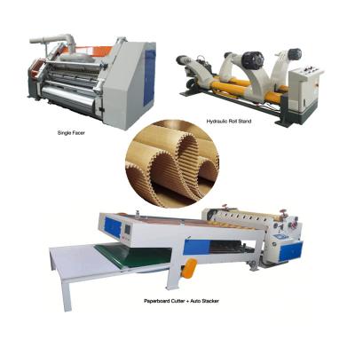 China 2 Layers Food Corrugated Single Facer Cardboard Production Line For Cardboard for sale