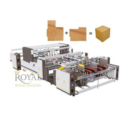 China EA corrugated and 5ply automatic carton folder pressure folder gluer machine no more than 6mm automatic gluer machine for sale