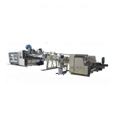 China Full Automatic 3 Folding Low Backrest Gluer With Bracing Machine for sale