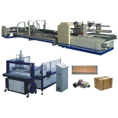 China Full Automatic Width 5mm MJZXJ-1 Carton Box Folder Gluer With Fastening Machine for sale